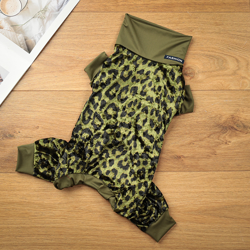 25 uut lemmikloomariietust Klassikaline leoparditrükiga neljajalgne riietus Karvavastased kodupidžaamad Väikese ja keskmise suurusega koera neljajalgne riietus Euroopa ja Ameerika jaoks
