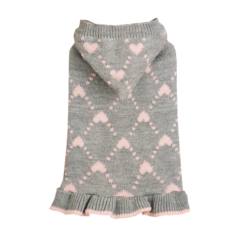 Ins stílusú koreai stílusú aranyos édes Lolita szerelem kockás őszi és téli meleg kapucnis csipke szoknya kiskutya haj