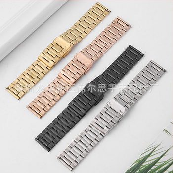 Huawei GT3 jaoks uus ühes tükis pandlaga kolme helmestega metallist roostevabast terasest kellarihm hulgimüügist