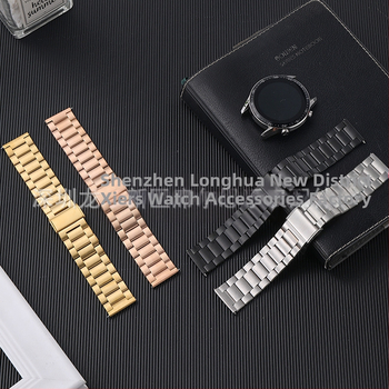 Huawei GT3 jaoks uus ühes tükis pandlaga kolme helmestega metallist roostevabast terasest kellarihm hulgimüügist