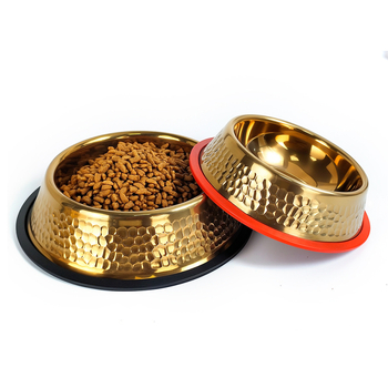 Διασυνοριακό μπολ κατοικίδιων ζώων από ανοξείδωτο ατσάλι, χρυσό, επιτραπέζια σκεύη για σκύλους, κυματοειδές μπολ ταΐσματος, αντικραδασμικό μπολ για γάτες, μπολ ποτού χονδρικής