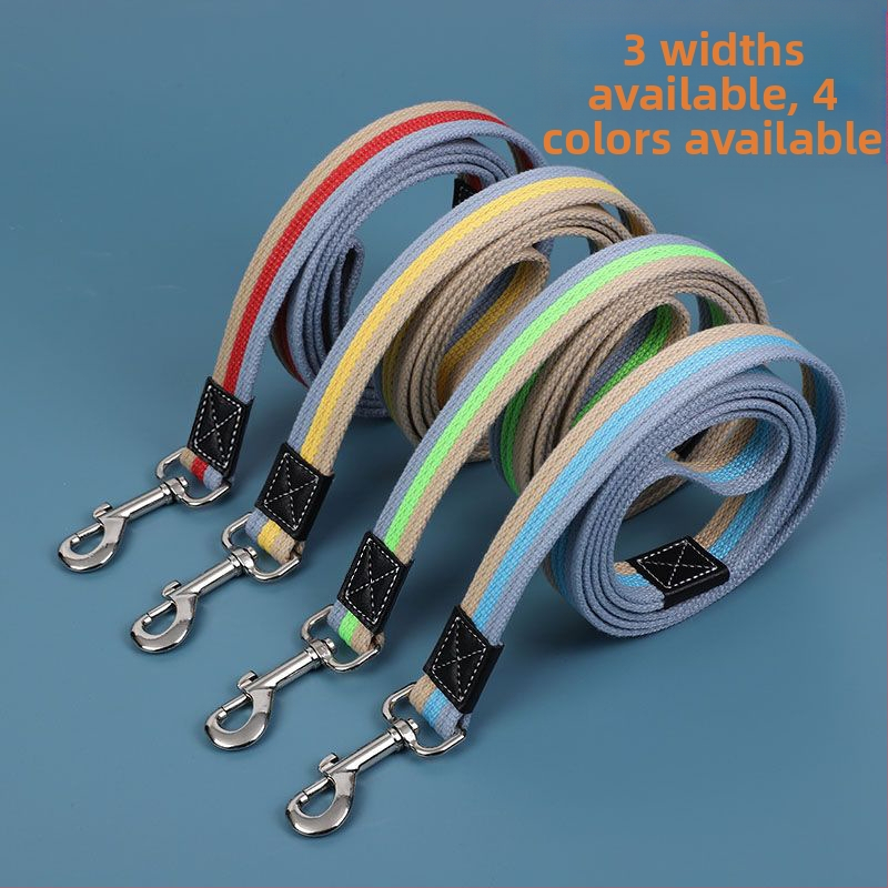 Kisállat vászon vonókötél hosszúkás, vastagított kutyakötél golden retriever labrador közepes és nagy kutyáknak