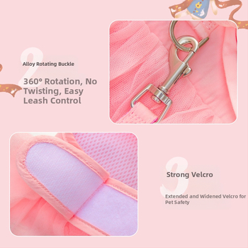 Γιλέκο με ιμάντα στήθους για κουτάβια, με αντιολισθητικό ελατήριο, για μικρά και μεσαία σκυλιά, με αλυσίδα Bixu Teddy για περπάτημα σε στήθους