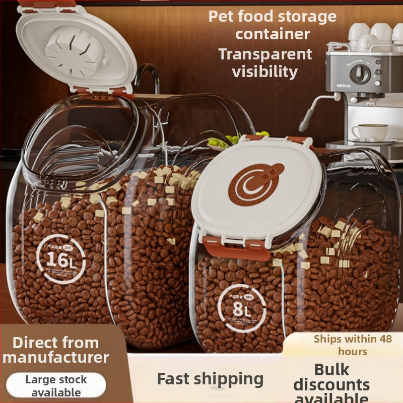 Lemmikloomatoidu kassitoidu säilitustünn Suletud niiskuskindel kassitoidutünn Suletud tünn Lemmikloomatoidutünn Koeratoidutünn Suletud purk