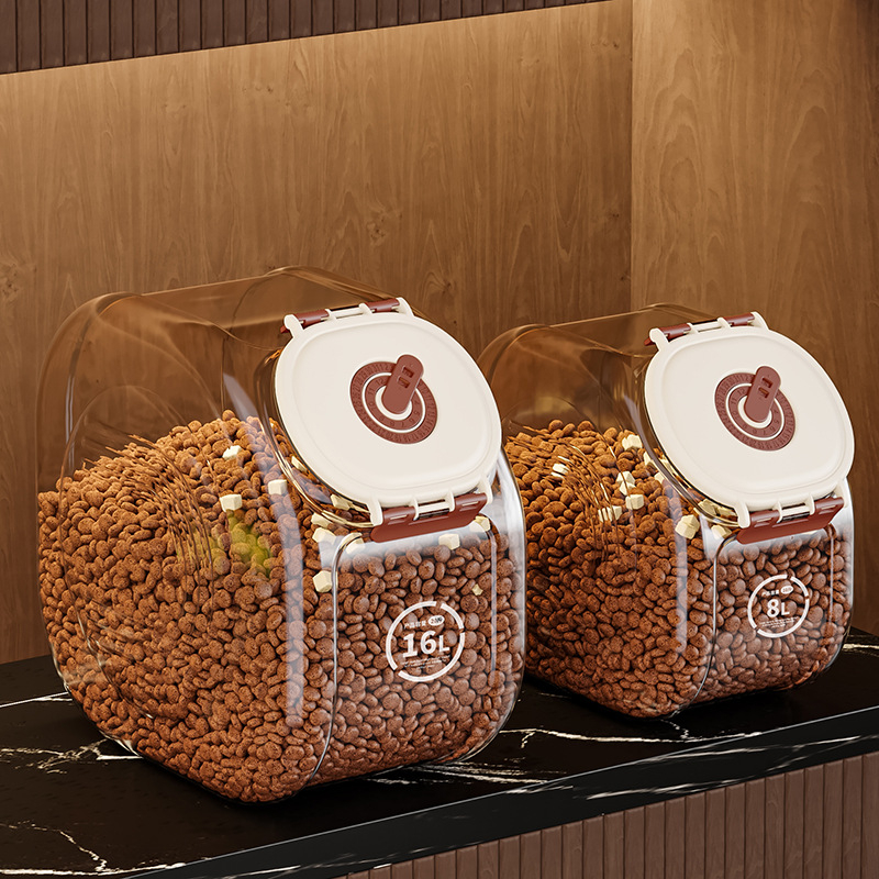 Lemmikloomatoidu kassitoidu säilitustünn Suletud niiskuskindel kassitoidutünn Suletud tünn Lemmikloomatoidutünn Koeratoidutünn Suletud purk