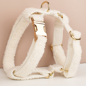 Vestă de câine cu ursuleț de pluș alb, articole pentru animale de companie, zgardă pentru câini, piept de câine, spate, zgardă pentru animale de companie transfrontalieră, nou-nouț
