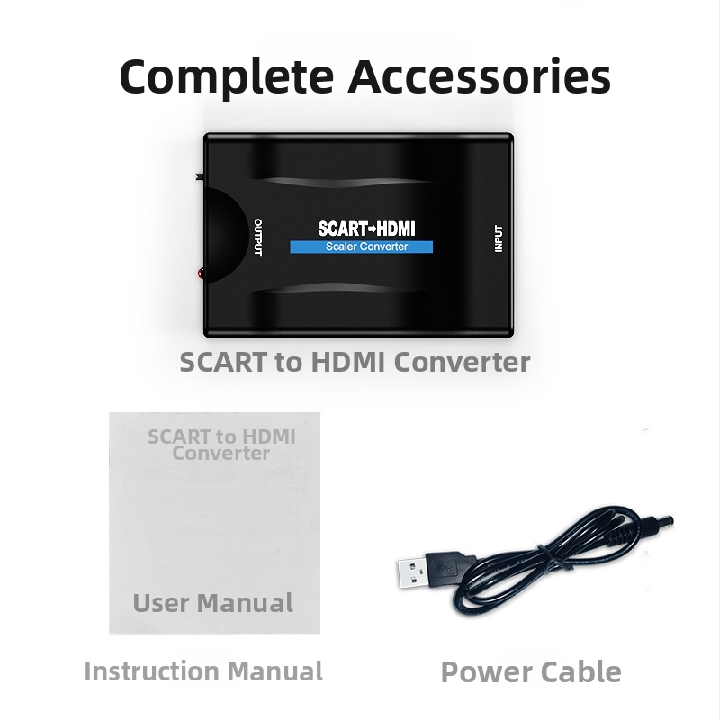 SCART към HDMI конвертор SCART към HDMI видео конвертор, ексклузивен за трансграничен монтаж