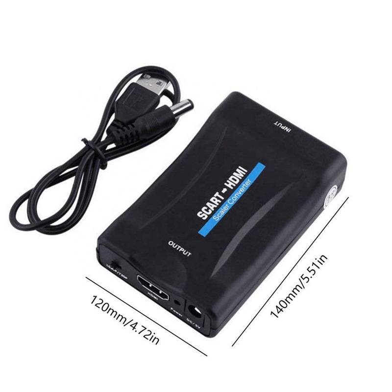 Convertor SCART la HDMI Convertor video SCART la HDMI, cap de mătură, exclusiv transfrontalier