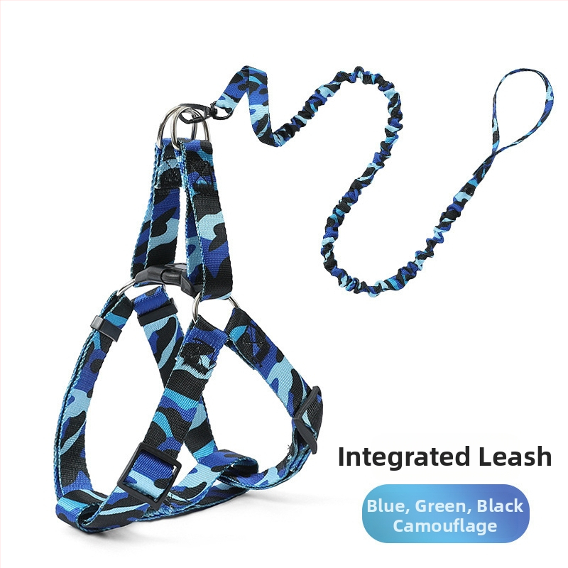 Határokon átnyúló új kisállat hám kutyáknak, rugalmas, robbanásbiztos húzókötél, kis és közepes méretű mellény stílusú kutyáknak való sétakötél-készlet
