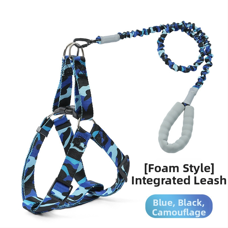 Határokon átnyúló új kisállat hám kutyáknak, rugalmas, robbanásbiztos húzókötél, kis és közepes méretű mellény stílusú kutyáknak való sétakötél-készlet