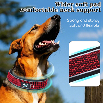 Αναπνεύσιμο νάιλον ανακλαστικό κολάρο κατοικίδιων ζώων, κολάρο σκύλου με επένδυση από ύφασμα κατάδυσης, μικρό και μεσαίο δημοφιλές κολάρο σκύλου Amazon