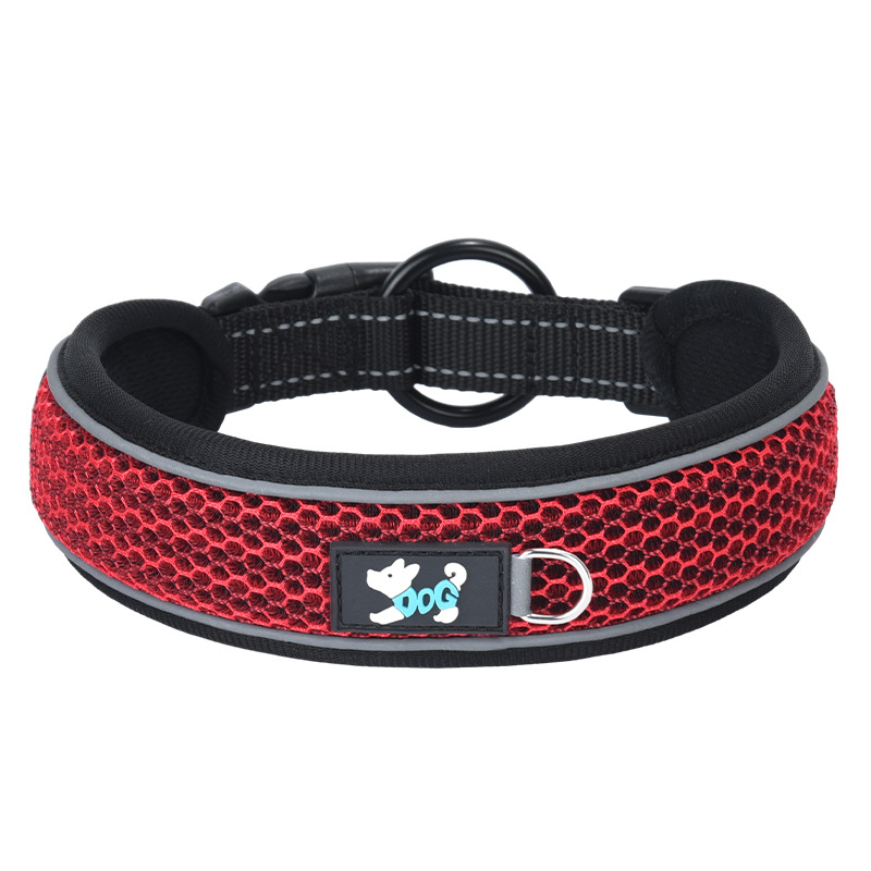 Lélegző nejlon fényvisszaverő kisállat nyakörv, búvárruhával bélelt kutyanyakörv, kis és közepes méretű Amazon népszerű kutyanyakörv