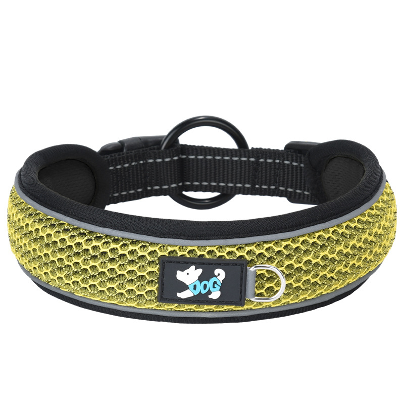 Lélegző nejlon fényvisszaverő kisállat nyakörv, búvárruhával bélelt kutyanyakörv, kis és közepes méretű Amazon népszerű kutyanyakörv