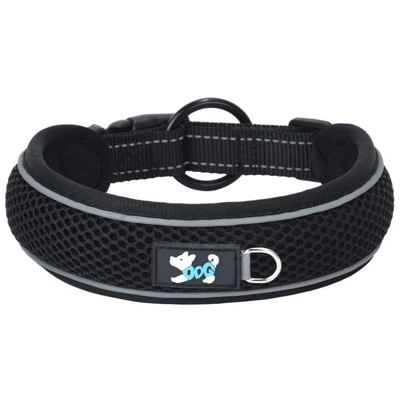 Lélegző nejlon fényvisszaverő kisállat nyakörv, búvárruhával bélelt kutyanyakörv, kis és közepes méretű Amazon népszerű kutyanyakörv