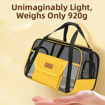 Καλοκαιρινή, νέας σχεδίασης, μη αποπνικτική, αναπνεύσιμη τσάντα αποθήκευσης, πολυλειτουργική, μεγάλης χωρητικότητας ανοιχτή τσάντα κατοικίδιων, φορητή, πτυσσόμενη, διασυνοριακή