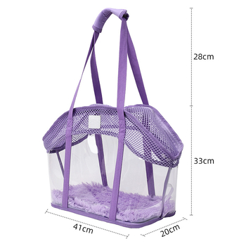 Τσάντα ώμου για μικρά κατοικίδια, τετράπλευρη, αναπνεύσιμη, δίχτυ, άνετη τσάντα γάτας, ενσωματωμένο σχοινί ασφαλείας, τσάντα διαφυγής για γάτες