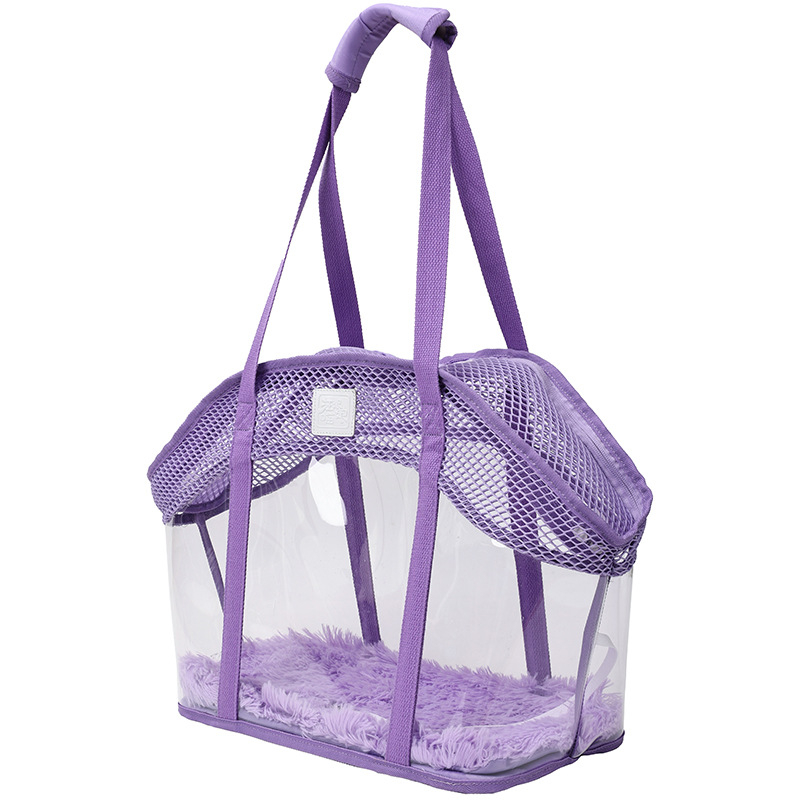 Kisállat válltáska, négyoldalas, lélegző hálós, kényelmes macskatáska, beépített biztonsági kötéllel, menekülő macskatáska