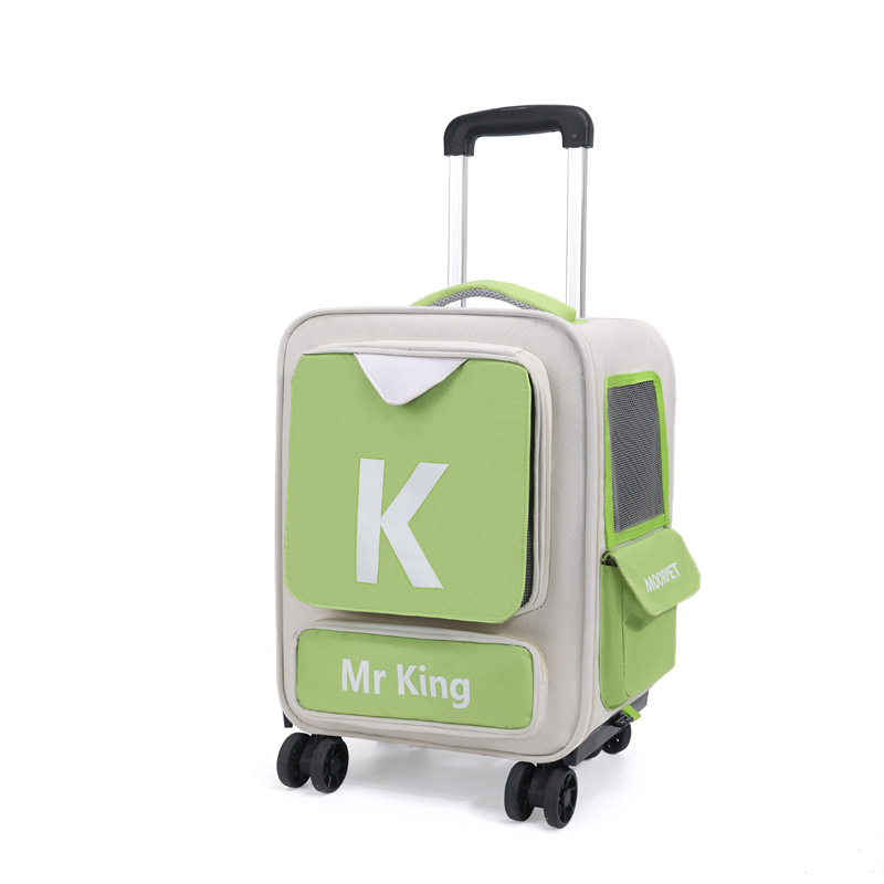 Gyárilag közvetlen macskatáska kimenő kutyáknak hordozható kisállat gurulós tok macska bőröndtáska dupla vállra akasztható kisállat táska