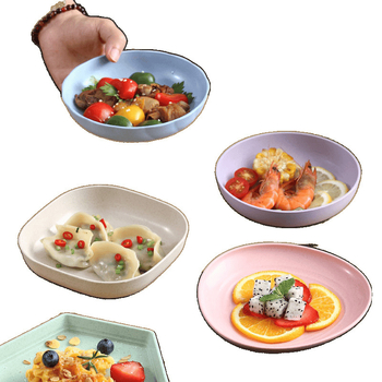 Japoniško stiliaus kaulinio porceliano indas namams, valgomojo stalo vaisių užkandžių lėkštė su pagrindu, kūrybinga maža plastikinė lėkštutė, atliekų padėklas