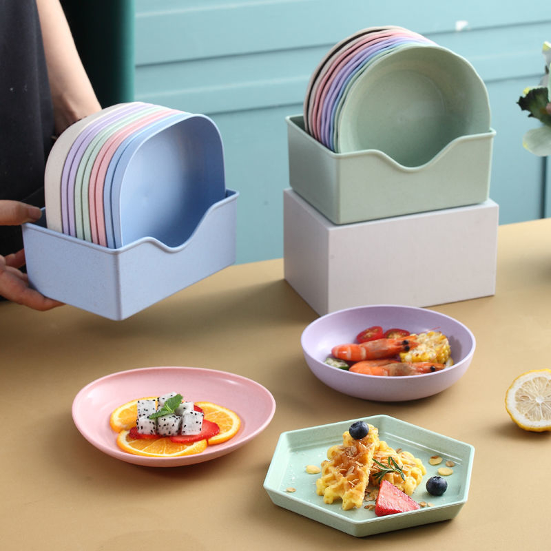 Japoniško stiliaus kaulinio porceliano indas namams, valgomojo stalo vaisių užkandžių lėkštė su pagrindu, kūrybinga maža plastikinė lėkštutė, atliekų padėklas