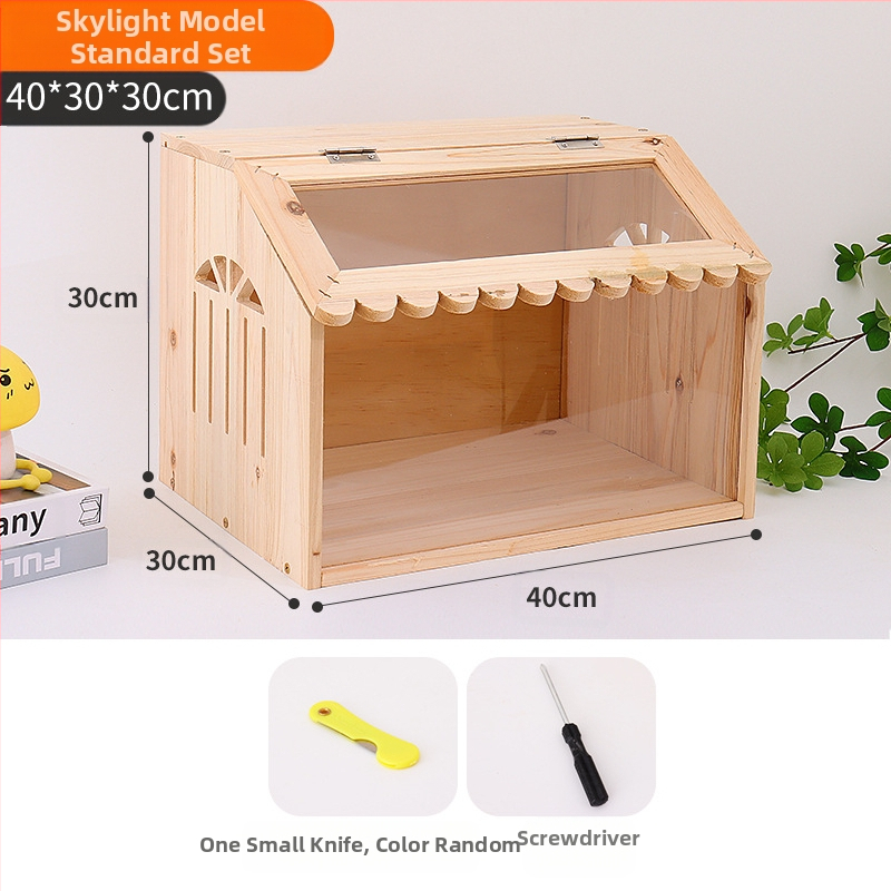 Rutin csirke tenyészdoboz, teljes készlet, kerti kunyhó, kisállat tenyészketrec, csirkefészek, Lutin csirkeházi madár tenyészketrec