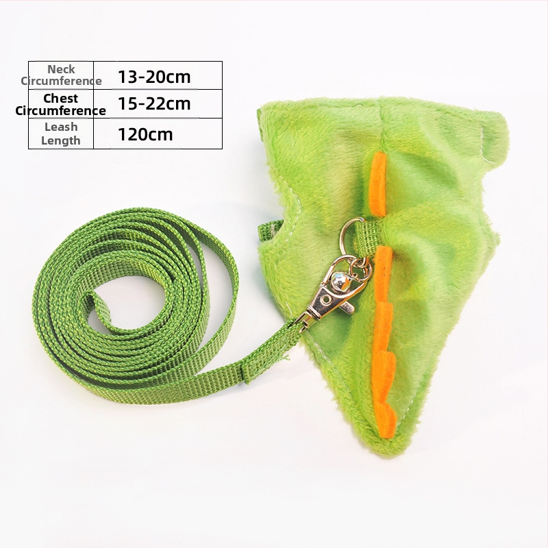 Dinoszaurusz húzókötél mellény stílusú kisállat póráz görénylánc kisállat róka kültéri elvesztésgátló hám húzókötél