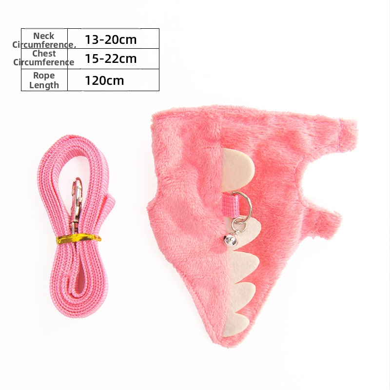 Dinoszaurusz húzókötél mellény stílusú kisállat póráz görénylánc kisállat róka kültéri elvesztésgátló hám húzókötél