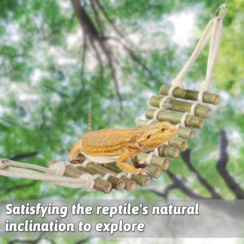 Scară de cățărat șopârlă bambus țesut cușcă pentru animale de companie decorare accesorii pentru animale de companie consumabile gecko colivie pentru păsări hamster scară scări