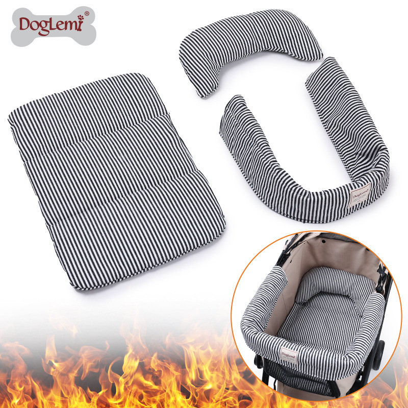 Kisállat babakocsi szőnyeg szennyeződésgátló kutya babakocsi fejtámla kirándulás babakocsi háromrészes szett szennyeződésgátló szőnyeg kisállat kellékek szőnyeg