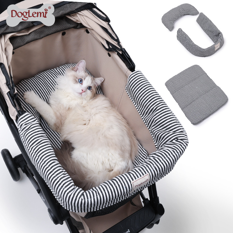 Kisállat babakocsi szőnyeg szennyeződésgátló kutya babakocsi fejtámla kirándulás babakocsi háromrészes szett szennyeződésgátló szőnyeg kisállat kellékek szőnyeg