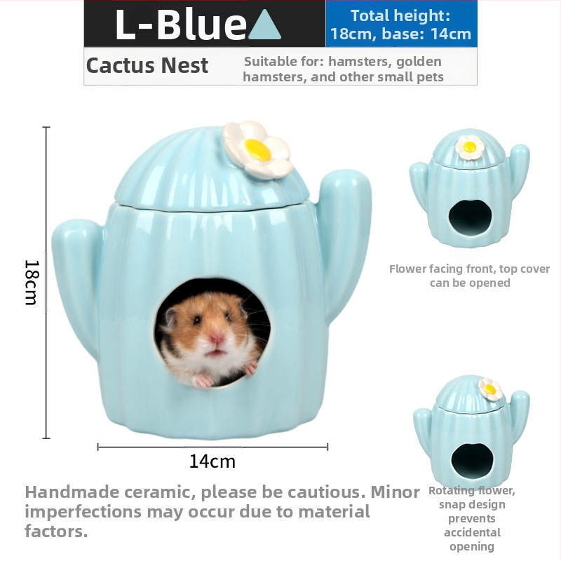 Buka Star kaktusehamstri pesa keraamiline kauss, pott, veepudel, veekeetjahoidja, Golden Bear Shelter, maastikutarbed