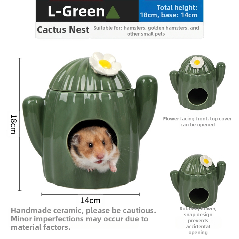 Buka Star kaktusehamstri pesa keraamiline kauss, pott, veepudel, veekeetjahoidja, Golden Bear Shelter, maastikutarbed