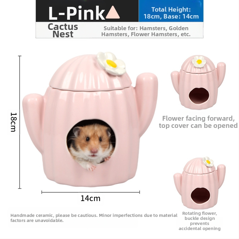 Buka Star kaktusehamstri pesa keraamiline kauss, pott, veepudel, veekeetjahoidja, Golden Bear Shelter, maastikutarbed