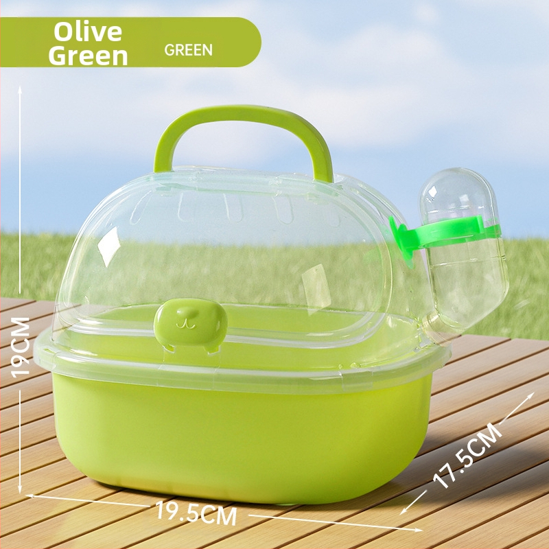 Hordozható hörcsögketrec, nagyméretű, aranymedve, Polly medve, egér külső ketrec, utazótáska, átlátszó, kimenő