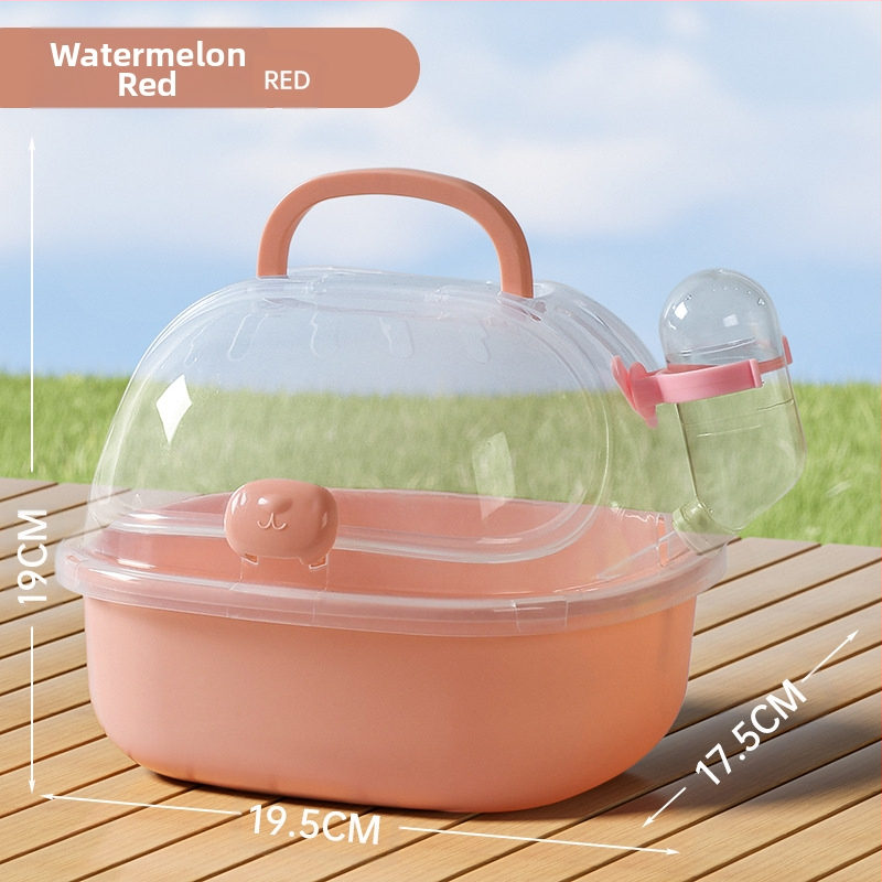 Hordozható hörcsögketrec, nagyméretű, aranymedve, Polly medve, egér külső ketrec, utazótáska, átlátszó, kimenő