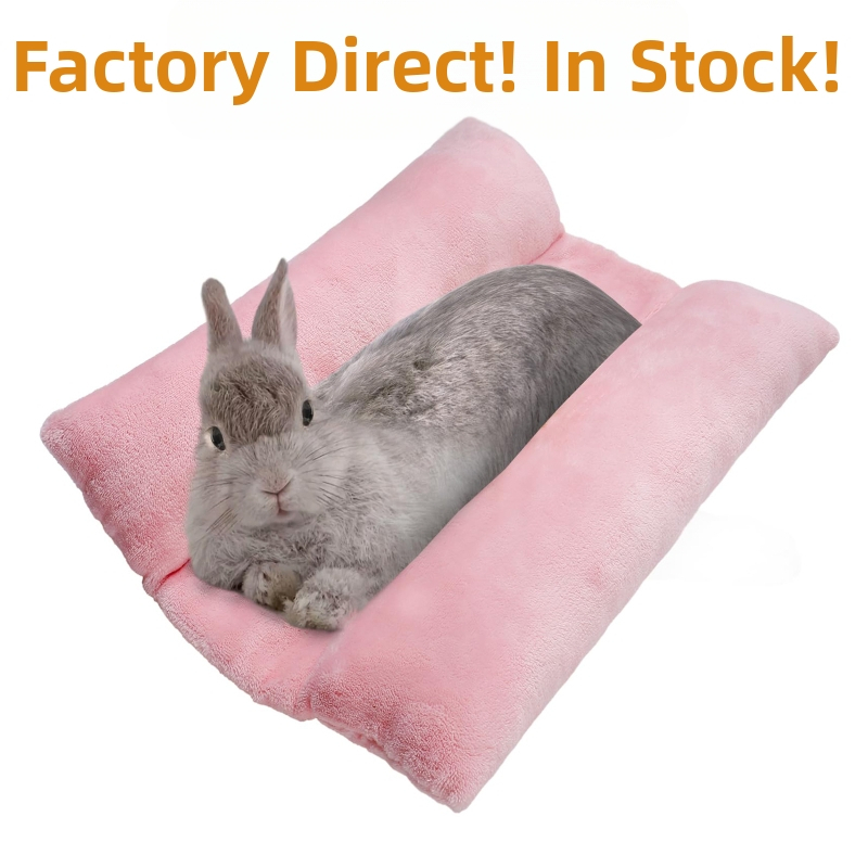 Меко легло за заек, топло малко животно, вдлъбнато легло за заек, прегръдка, плюшена подложка, памучна възглавница, клетка за домашни любимци, подложка за спане