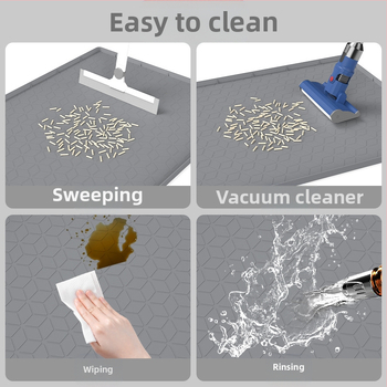 Προσαρμοσμένο χαλάκι σιλικόνης για κατοικίδια, ανθεκτικό στη φθορά και στις γρατσουνιές, εύκολο στον καθαρισμό, αντιολισθητικό και ανθεκτικό στις πιτσιλιές χαλάκι άμμου γάτας 28 ιντσών