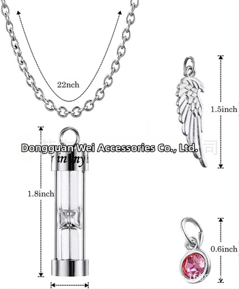AliExpress Κολιέ με στάχτες κλεψύδρας, ανοιχτό μπουκάλι αρώματος, αναμνηστικό κολιέ με στάχτες για γάτες και σκύλους και πέτρα γέννησης