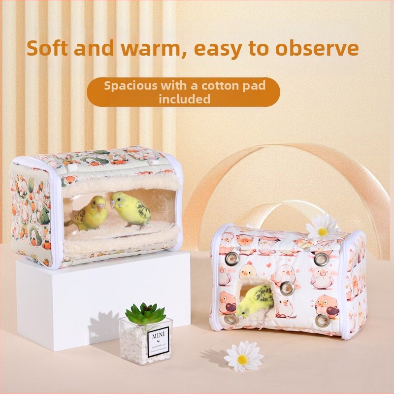 Chengxi papagáj meleg pamutfészek vastagított madárfészek madárház tigrisbőr bazsarózsa téli műtárgy papagájfészek madárfészek teljes kollekció