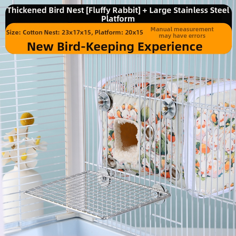 Chengxi papagáj meleg pamutfészek vastagított madárfészek madárház tigrisbőr bazsarózsa téli műtárgy papagájfészek madárfészek teljes kollekció