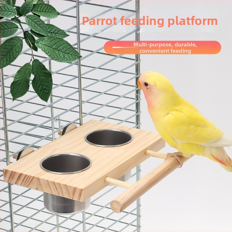 Tiigri nahast pojeng xuanfeng papagoi mattpuidust lindude toidukast lindude söögimaja kuldnokkade tass, kraanikauss, täispuidust jaam