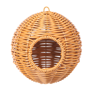 Κρεμαστή φωλιά παπαγάλου από μπαμπού, φωλιά πουλιών από μπαμπού, ανθεκτικό στο δάγκωμα, καλοκαιρινό Four Seasons Universal καναπές με παιωνία, φωλιά ύπνου από δέρμα τίγρης Xuanfeng