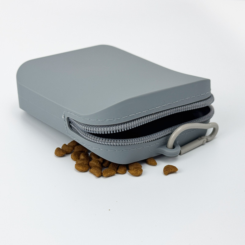 Kaasaskantav silikoonist koeratoidukott, õues kasutatavate koerte treeningkott, veekindel silikoonist suure mahutavusega koeratoidukott, kaasaskantav koeratoidu suupistekott