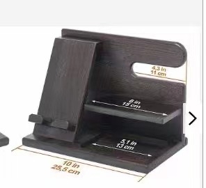 Fából készült mobiltelefon-bővítő kulcstartó pénztárca tartó óratároló táska férfiaknak ajándék születésnapi emléktárgy szerszámtároló