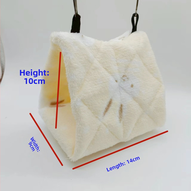 Фланелетно гнездо за хамстер, папагал, брат, брат, брат, BA, зимно гнездо за птици, торбичка с мед, топло памучно гнездо, триъгълно гнездо, памучен хамак