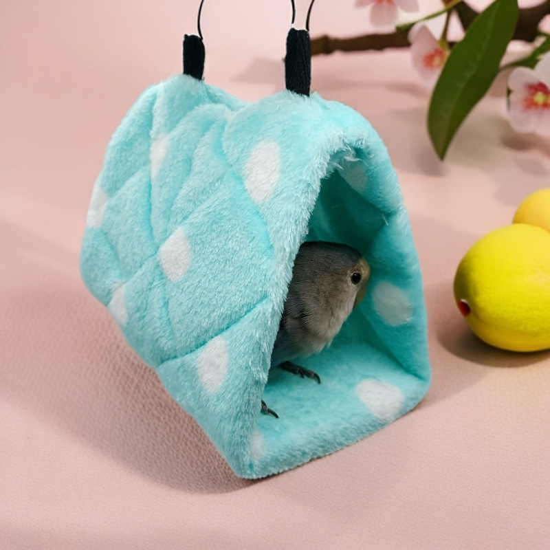 Flanelasto gnijezdo za hrčke, papige, brate, brate, BA, zimsko ptičje gnijezdo, vrećica s medom, toplo pamučno gnijezdo, trokutasto gnijezdo, pamučna viseća mreža
