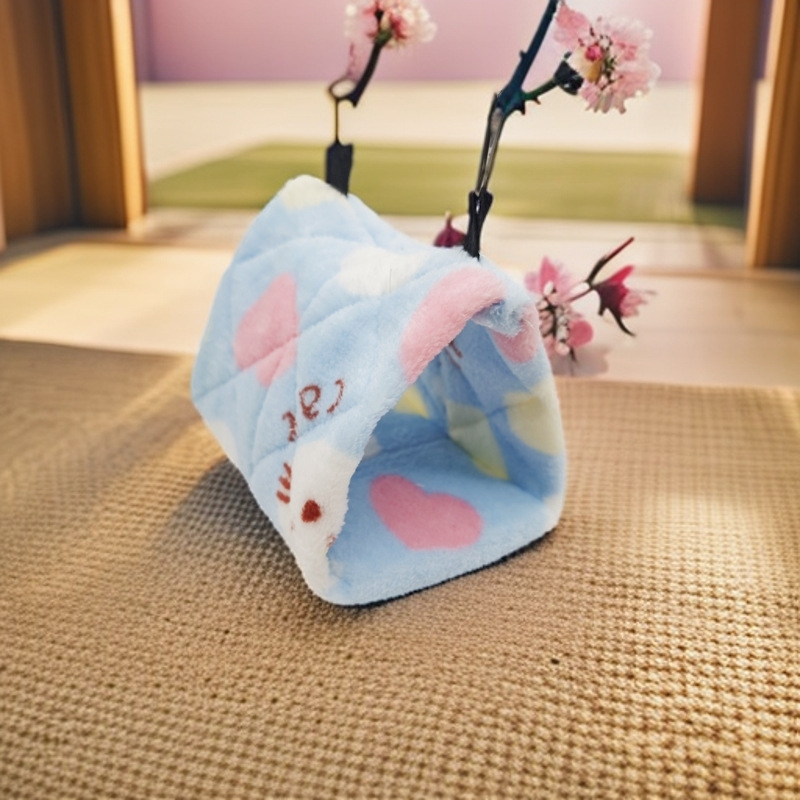 Flanelasto gnijezdo za hrčke, papige, brate, brate, BA, zimsko ptičje gnijezdo, vrećica s medom, toplo pamučno gnijezdo, trokutasto gnijezdo, pamučna viseća mreža