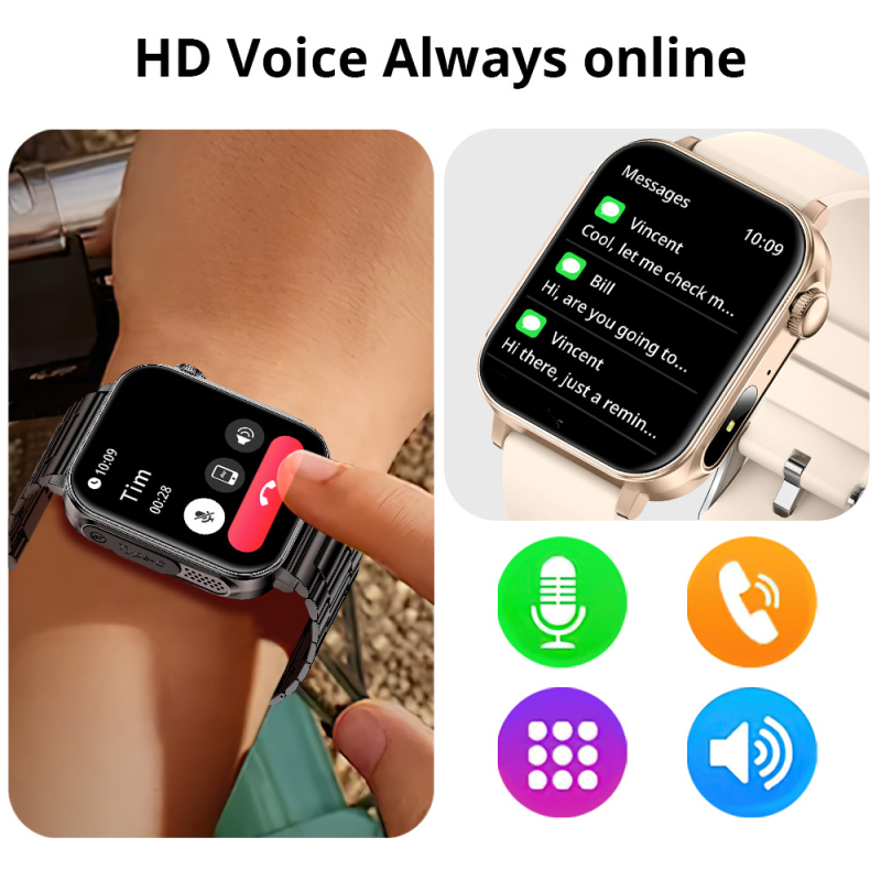 Colmi P80 Ceas inteligent de tip C Health Manager Lanternă Bluetooth pentru apeluri Potrivit pentru IP67 Rezistent la apă