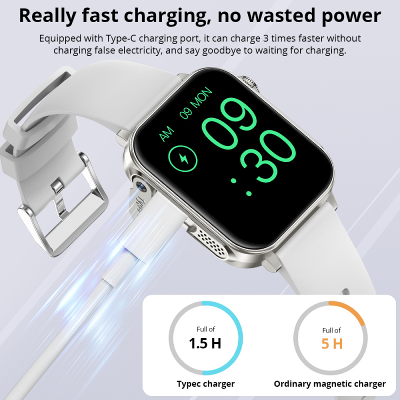 Colmi P80 Ceas inteligent de tip C Health Manager Lanternă Bluetooth pentru apeluri Potrivit pentru IP67 Rezistent la apă