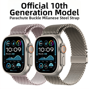 Apple Watch Strap S11 hivatalos új milánói esernyőcsat rozsdamentes acél S10 szíjhoz alkalmas